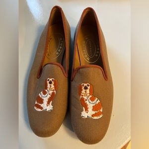 Stubbs and Wooten felt smoking slipper loafer